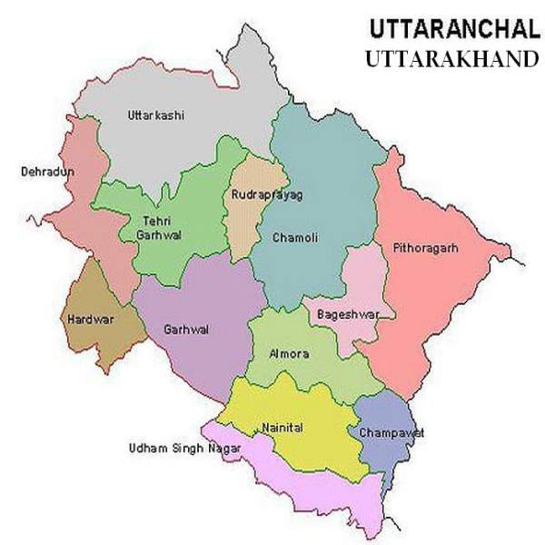 Uttarakhand Political Map